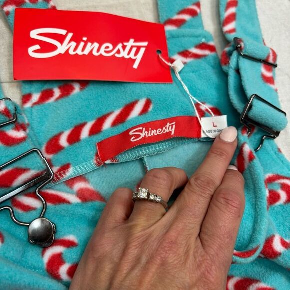 New with Tags Shinesty Mens The Peppermint Pimp Canes Pajameralls Size Large‎ - Picture 7 of 13